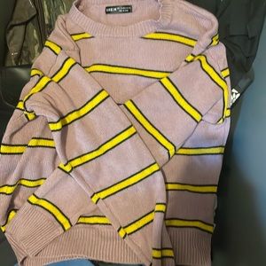 Purple/yellow sweater